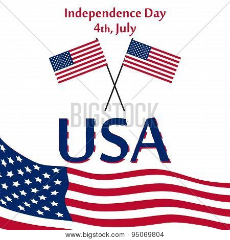 Independence Day USA Simple Card