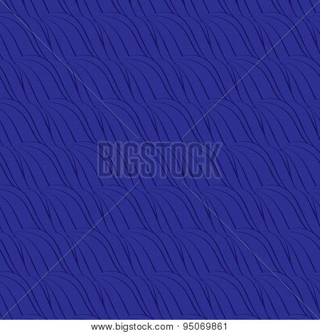 Dark Blue Wave Seamless Pattern