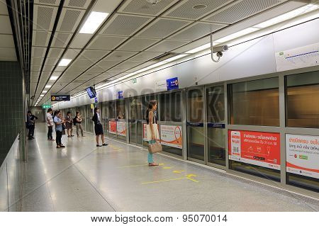 MRT subway station Bangkok Thailand