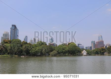 Lumphini Park Bangkok cityscape