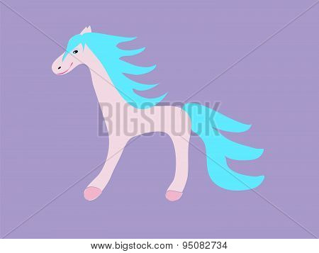 Pink horse funny children fairytale