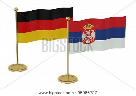 Meeting Germany With Serbia Concept