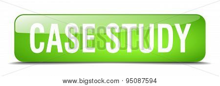 Case Study Green Square 3D Realistic Isolated Web Button