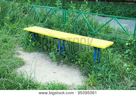 Yellow wooden park