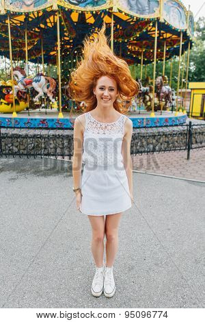 Beautiful red hair girl