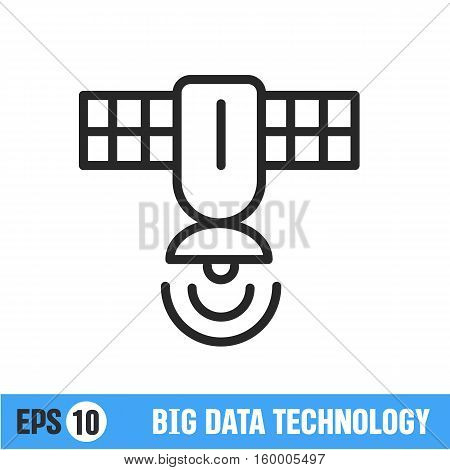 vector icons lines sattelite trend black link