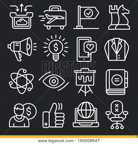 Vector lines icons pack collection trend set