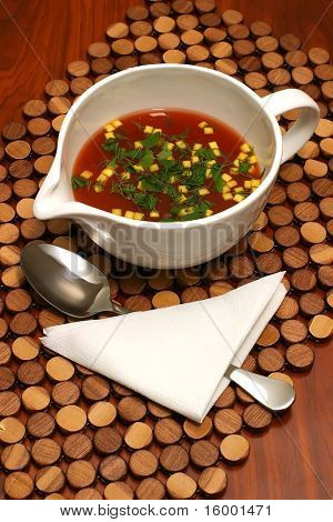 zuppa di pomodoro sano