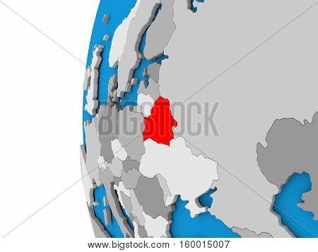 Belarus On Globe