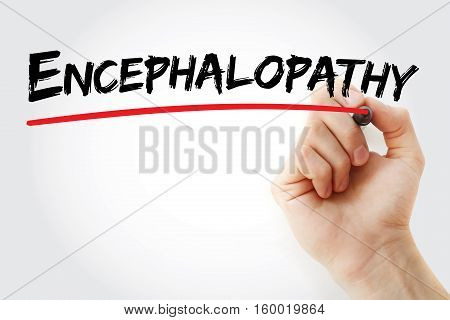 Hand Writing Encephalopathy With Marker