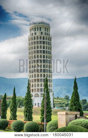 HDRThe Leaning Tower of Pisa the Tower of Pisa Thailand.
