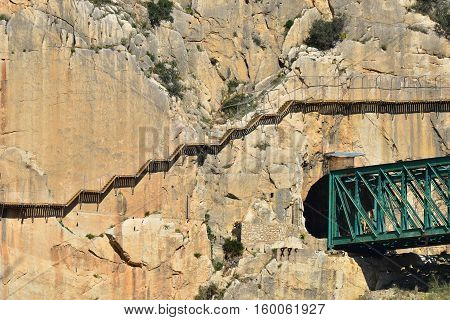 The King's little pathway in Malaga, Spain