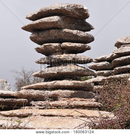 El Torcal Park is known for it's unusual limestone rock formations