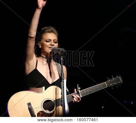 NEW YORK-DEC 2: Country music artist Kelsea Ballerini performs in concert at Irving Plaza on December 2, 2016 in New York City.