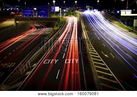 Long Exposure, Red Cow, M50 Highway, Dublin Ireland