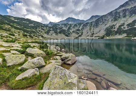 Amazing panorama of Banderishki Chukar Peak and The Fish Lake, Pirin Mountain, Bulgaria