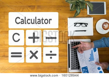Calculation Business Investment Accounting Banking Budget Calculator ,  Pressing Calculator Buttons