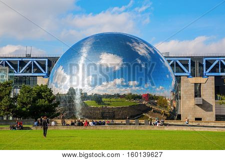 La Geode In The Parc De La Villette, Paris, France