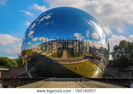 La Geode In The Parc De La Villette, Paris, France