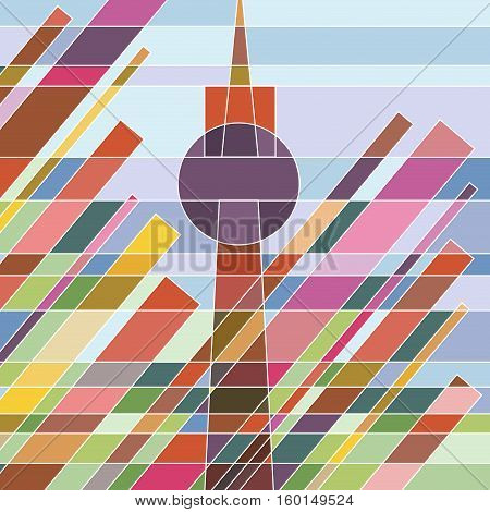 Abstract shapes geometric artwork Alexander Platz Berlin