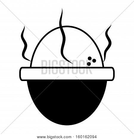 soft boiled egg breakfast design outline vector illustration eps 10