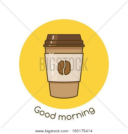 Coffee shop illustration design elements. Vector Illustration