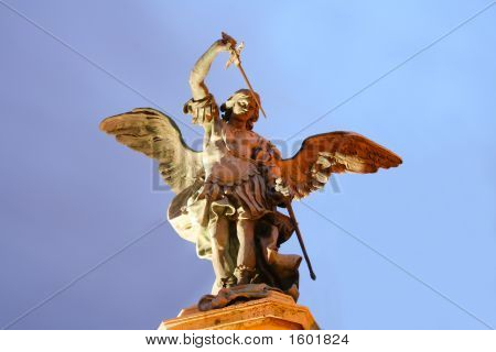 Angel On Top Of Castel Sant'Angelo