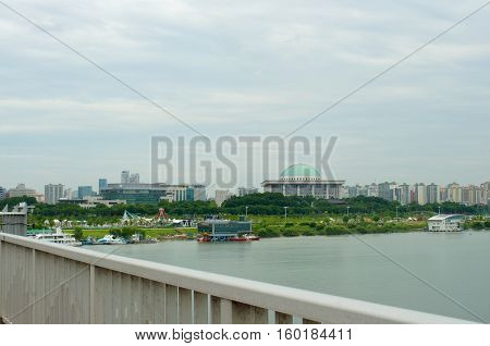 Hangang River In Seoul In Summer In Korea