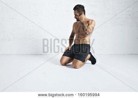 Calisthenics Athlete Taking A Break