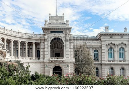 old buildings at longchamp palace in france