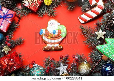 Colorful Firry Christmas Wreath