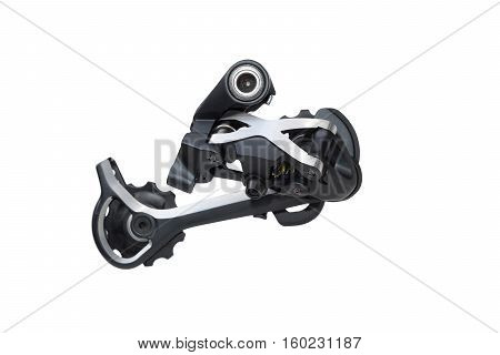 Bicycle rear derailleur for mountain bike isolated