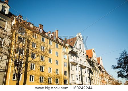 old houses in munich -schwabing, germany, europe