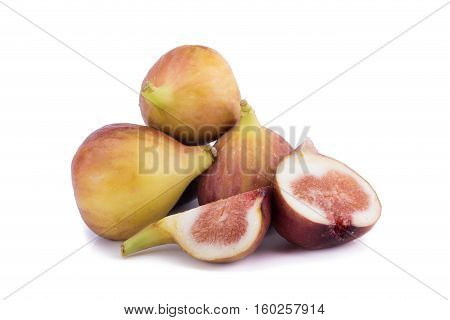 Fresh Figs, Sweed Figs Isolated On White Background.