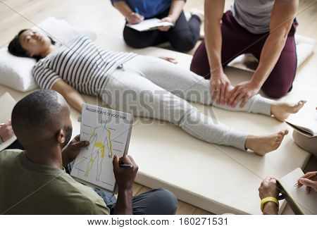 Health Wellness Massage Training Concept