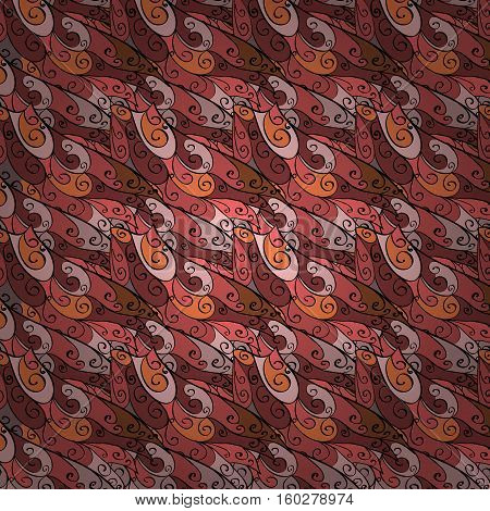 Cartoon Hand-drawn Doodles.seamless Pattern. Colorful Detailed With Lots Of Objects Vector Backgroun