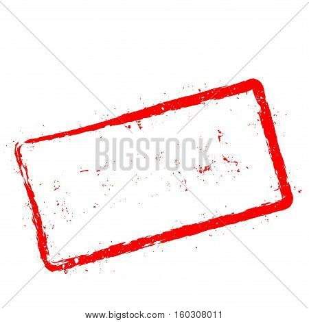 Liberal Red Rubber Stamp Isolated On White Background. Grunge Rectangular Seal With Text, Ink Textur
