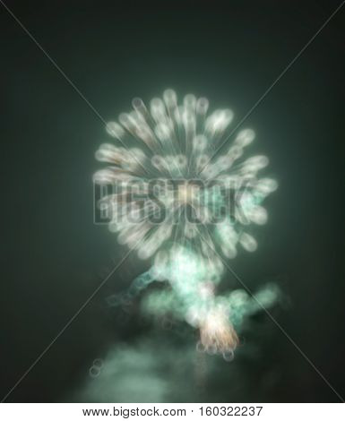 Light Blur And Defocus Bokeh Circles. Alien Flower Extraterrestial
