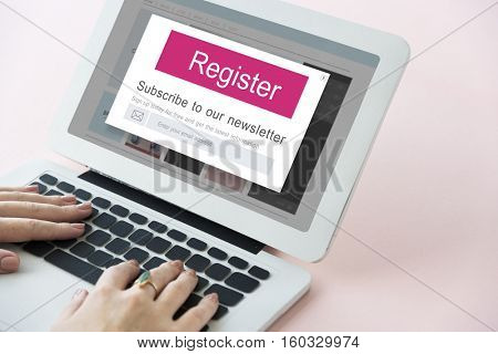 Join Us Register Newsletter Concept