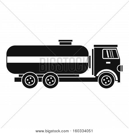 Fuel tanker truck icon. Simple illustration of tanker truck vector icon for web