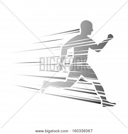 man running fitness icon vector illustration graphic design