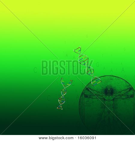 DNA 链和遗传代码的这一背景下一部分