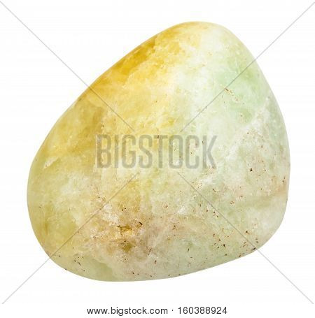 Polished Datolite Stone Isolated On White