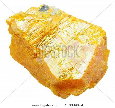Piece Of Orpiment Stone Isolated On White