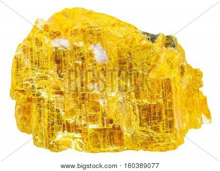 Yellow Orpiment Rock Isolated