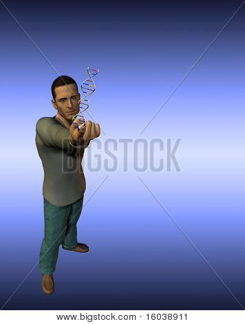 DNA på fingerspids mand