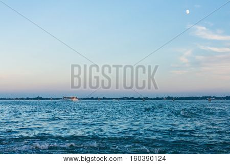 Blue Evening Sky Over San Marco Basin In Venice