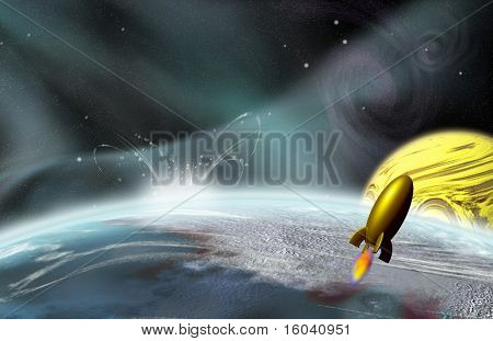Cohete vuela por impacto planetario
