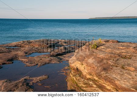 View from Au Train point at Lake Superior, Alger County, Michigan, USA