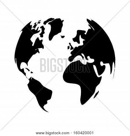 Earth world planet icon vector illustration graphic design